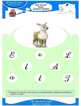 Çocuklar İçin L Sesi Çalışma Sayfaları 